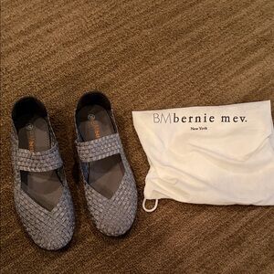 bernie mev. Metallic woven flats